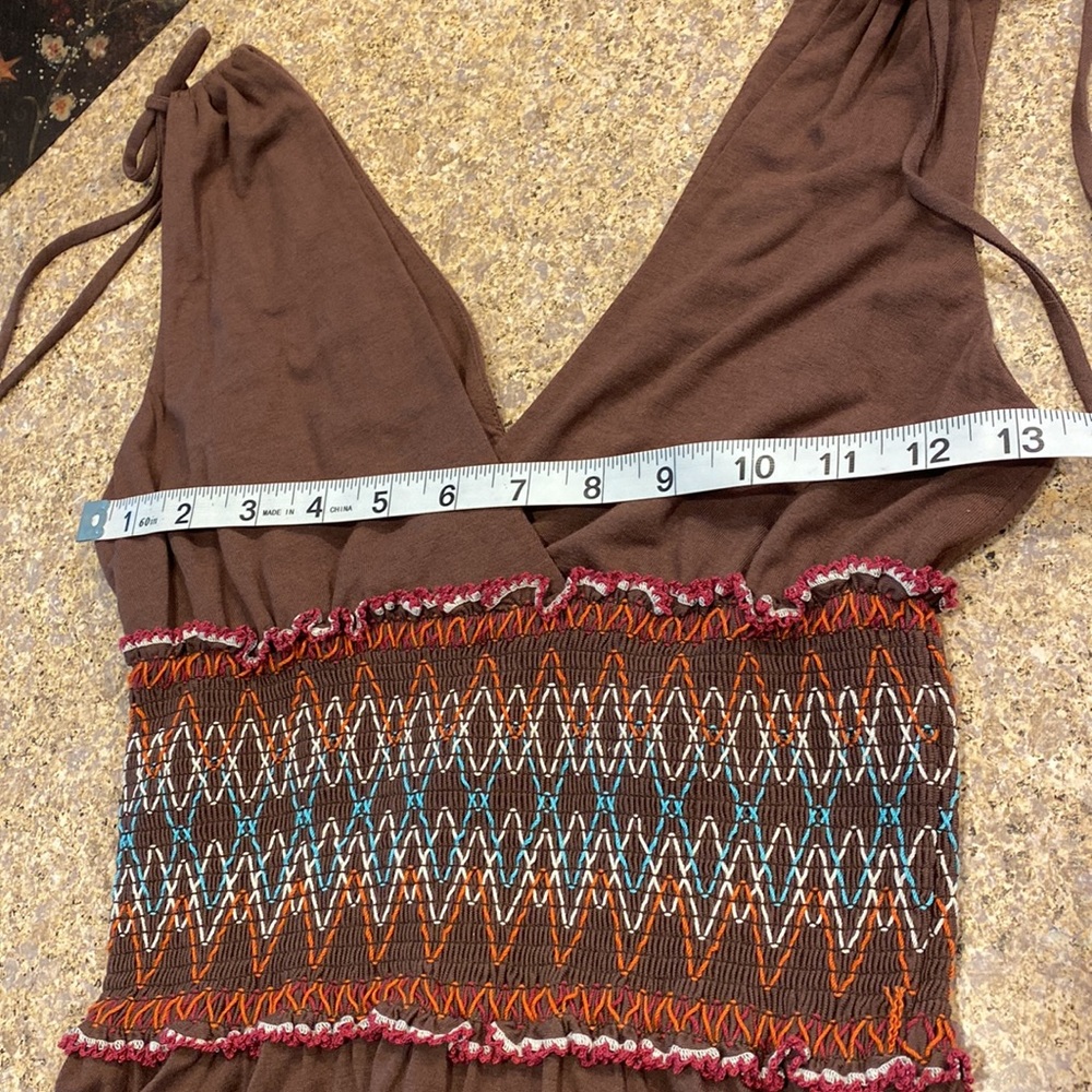 BCBGMAXAZRIA Small Petite Brown Dress With Other Colors - Picture 5 of 17